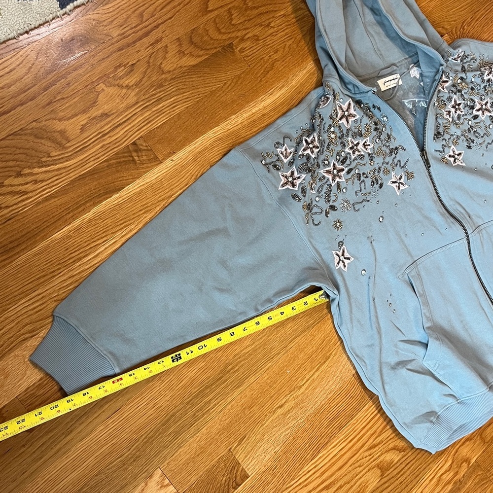 Free People Glitter Oversized Hoodie Size Medium NWT - Picture 13 of 17